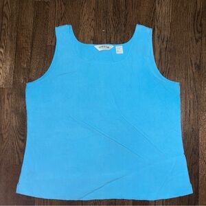 Orvis 100% Silk Sleeveless Blue Tank - Size XL
